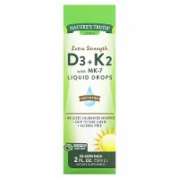 Nature's Truth Extra Strength D3 + K2 with MK-7 Liquid Drops - 2 fl oz (59 ml)