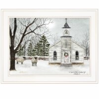 I Heard the Bells on Christmas  By Billy Jacobs, Framed Print, White Frame