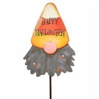 Halloween Candy Corn Gnomes Metal Garden Happy Halloween F21003