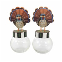 Thanksgiving Turkey Bubble Jar Glass Decorative F21058