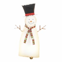 Round Top Collection Snowman Bell Lg Metal Christmas Classic Top Hat C21007