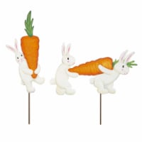 Easter Foraging Bunnies Metal Carrots Hop Hop E22037
