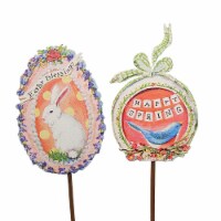 Round Top Collection Gallery Sugar Egg Stakes 24.75in, Spring Blessings Perspective: Main