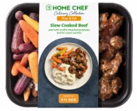 Home Chef Heat & Eat Slow Cooked Beef Truffle Mashed Potatoes and Tri Color Carrots
