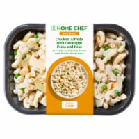 Home Chef Chicken Alfredo with Cavatappi Pasta and Peas