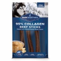 Barkworthies 840139122637 6 in. Collagen Grain Free Beff Peanut Butter Stick Dog Treat - Case
