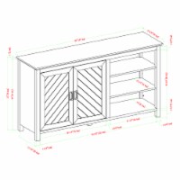 Mila 58  2 Door Angled Groove Sideboard - Birch