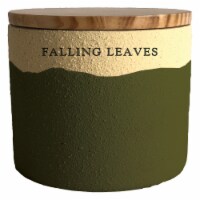 Ceramic Falling Leaves Jar Candle - Fall Collection