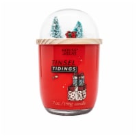 House of Velas Christmas Jar Candle Snow Globe Tinsel Tidings Perspective: Main