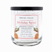 House of Velas Christmas Metallic Jar Candle Holiday Spice Perspective: Main