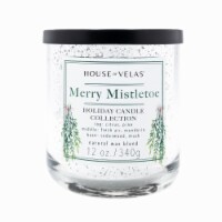 House of Velas Christmas Metallic Jar Candle Mistletoe Perspective: Main