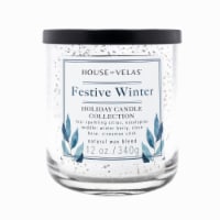 House of Velas Christmas Metallic Jar Candle Festive Winter Perspective: Main
