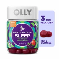 Olly Berry Flavored Muscle Recovery Sleep Supplement Melatonin Gummies
