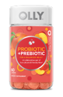 OLLY Probiotic Prebiotic Peach Flavor Gummy Supplement Perspective: Main