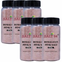 Salt 84 Pink Himalayan Salt, 12.49 Oz Fine Grain Plastic Shaker, Healthy Table Salt – 6 Packs