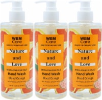 WBM Care Nature and Love Hand Soap with Blood orange 13.5 Oz/Each (Pack of 3)