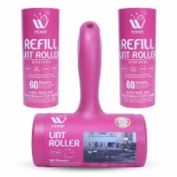 W Home Lint Roller, Pet Hair Removal from Couch, Clothes, Furniture, 60 Sheets | 2 Refills