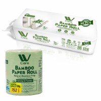 WBM Care Toilet Paper, Ultra Soft Bamboo 3-ply 100% Natural, 200 Sheets/Roll | 30 Roll