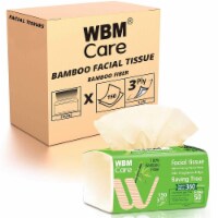 WBM Care Facial Tissue, No Fragrance & Dyes, 3-Ply Bamboo Paper, 150 Sheets/Pack, Pack of 3