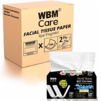 WBM Care Facial Tissue, Ultra Soft & Fragrant, Rose, 2-Ply | 200 Sheets/Box, Pack of 18