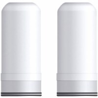 WBM Home Replacement Water Filter, Activated Carbon Filter, Purifies 99% | 2 Packs – White