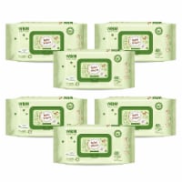 WBM Baby Care Wipes, Unscented, Natural & Decomposable, Wet Wipes with Flip-Top | Pack of 6