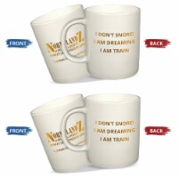 NORTHLANDZ Coffee Mug, Catchy Train Quote Printed Ceramic Coffee Cup For Gift – White