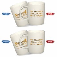 NORTHLANDZ Train Quote Printed Coffee Mug, Ceramic Coffee Cup For Gift – White