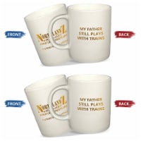 NORTHLANDZ Coffee Mug, Train Quote Printed Ceramic Coffee Cup For Father – White