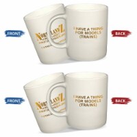 NORTHLANDZ Coffee Mug, White Ceramic Coffee Cup With Catchy Train Quote