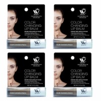 W Beauty Lip Balm, Natural & Color Changing Balm, Repair & Moisturize Lips | 3.3g/Pack of 4