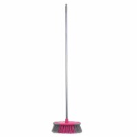 W Home Carpet Broom Brush, Long Aluminum Handle, Heavy-Duty Bristles, Best for Carpets & Rugs