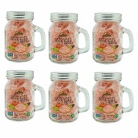 Himalayan Chef Pink Salt, 100% Natural Salt Crystals, 3.5 Oz Coarse Grain Mason Jar | 6 Packs