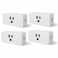 Wi-Fi Socket Smart Plug, White, 4 Count