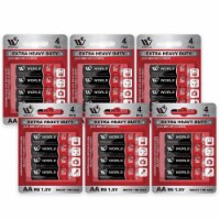 AA Carbon Zinc Cells, Long Lasting, All-Purpose for Household, Pack of 6 (24 Count)