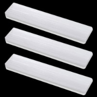 Selenite Rulers, Metaphysical Energy Drawing, Natural Cleansing & Protection– 3 Pack, White