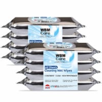 WBM Care Flushable Wet Wipes, For all Skin Types, Adult Wipes, 60 Sheets (pack of 8)