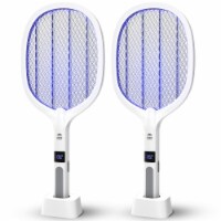 WBM Electric Fly Swatter, Rechargeable Bug Zapper, Large - 2 Pack