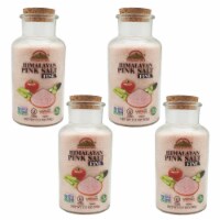 Himalayan Chef Pink Salt Fine Mouth Jar with Cork Stopper,  Food Storage Jar - 4 PCS