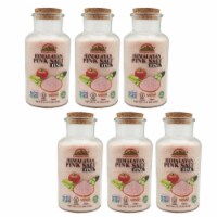 Himalayan Chef Pink Himalayan Salt, Wide Mouth Glass Jar with Cork Stopper, Reusable - 6 PCS