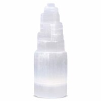 NORTHLANDZ Selenite Crystal Tower 15cm, Charging Station, Skyscraper Tower for Anxiety Relief