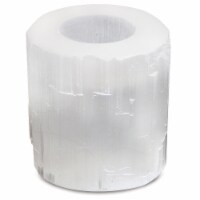NATURAL SOLUTION Selenite Crystal Candle Holder, Tealight Candle Holder Cup
