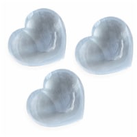 NATURAL SOLUTION Selenite Crystal Hearts of Palm Worry Stone Crystal and Healing Stones Home