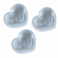 NATURAL SOLUTION Selenite Crystal Hearts of Palm Worry Stone Crystal and Healing Stones Home