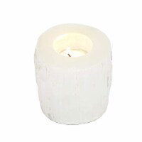 Selenite Crystal Candle Holder, Tea Light, Decorative Candlestick Holder For Healing & Medita