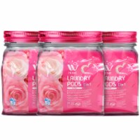 W Home Pods 5 in 1 Rose Laundry Detergent Soap Pods, 96 Count - Pack of 3