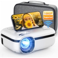 WiFi Projector, 7500L HD Outdoor Mini Projector, 1080P & 200  Screen Supported