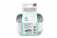 Core Kitchen Soap Dispensing Sponge Holder - Gray/White Perspective: Main