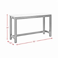 Picket House Furnishings Jada Bar Table Set in White Marble