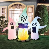 Novelty Lights Campfire Ghosts Halloween Inflatables, Pumpkin Yard Decor, 8.5'